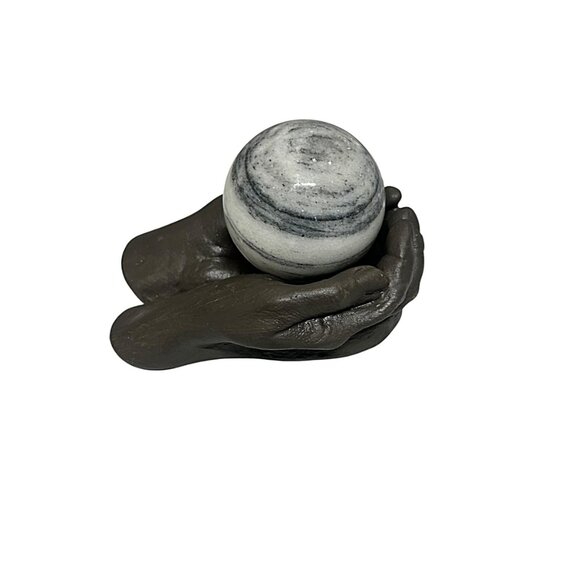 Kheops Ceramic Hands Holding Figurine Stone Marble - Picture 3 of 6